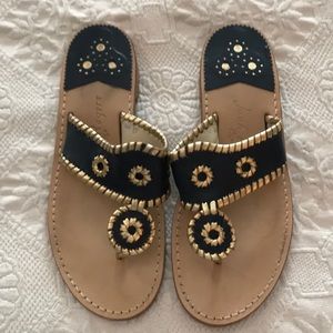 Navy and gold Jack Rogers